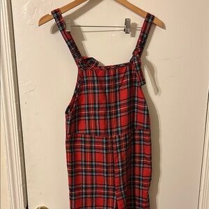 Red Plaid Overalls